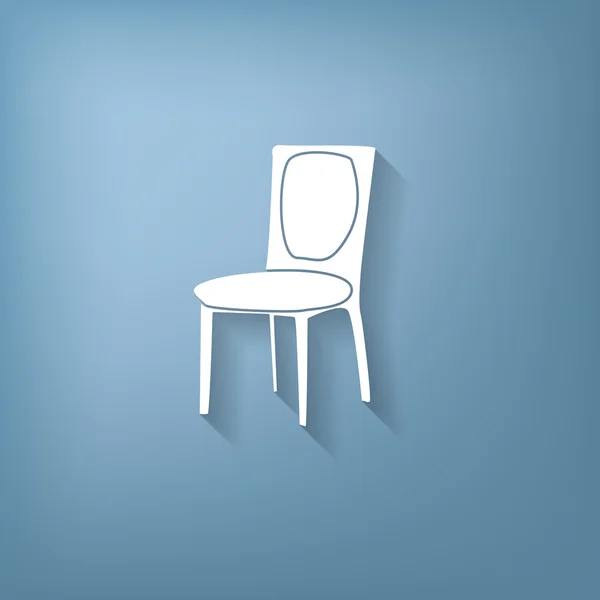 Icono de silla. muebles de símbolo — Vector de stock