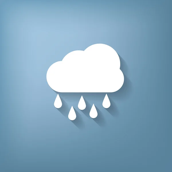 Ikona počasí. mrak déšť — Stockový vektor