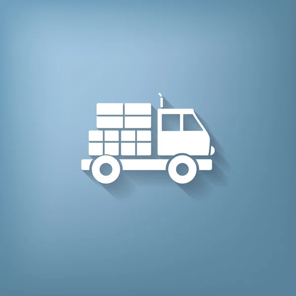 Lastbil. Logistisk ikon – Stock-vektor