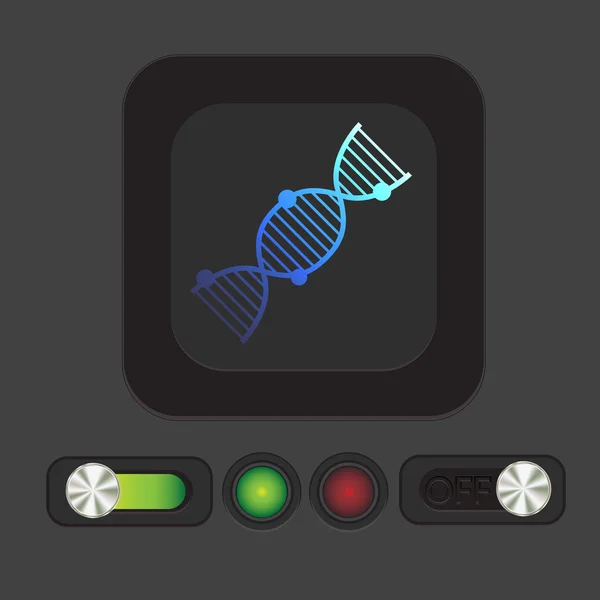 Dna helix. medizinischer Forschungscharakter — Stockvektor