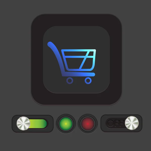 Shopping cart icon — Stock Vector