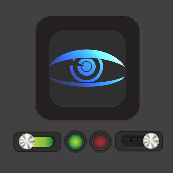 Fekete szem ikonra — Stock Vector