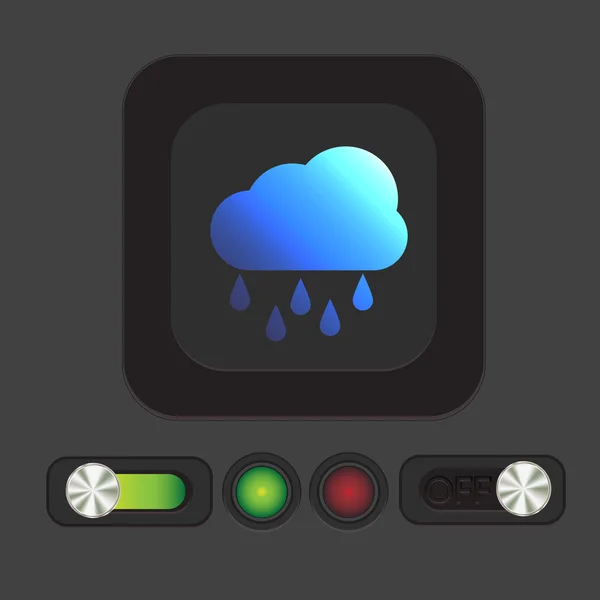 Weather icon. cloud rain — Stock Vector