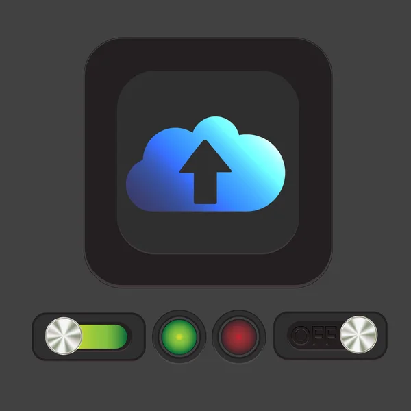 Cloud icona di download — Vettoriale Stock