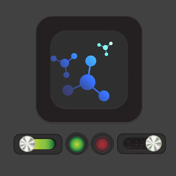 Symbole atome ou molécule — Image vectorielle