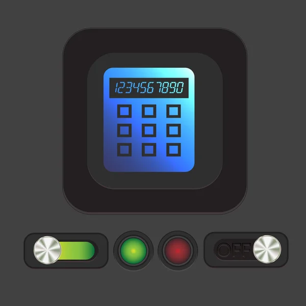 Calculatrice, panneau de bureau — Image vectorielle