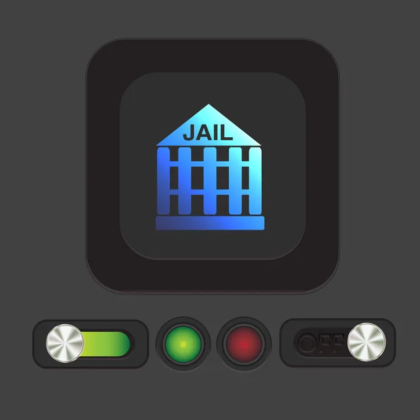 Jail prison icon. symbol of justice — Stock Vector