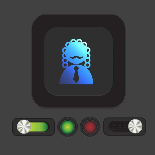 Judge icon avatar — Stock Vector