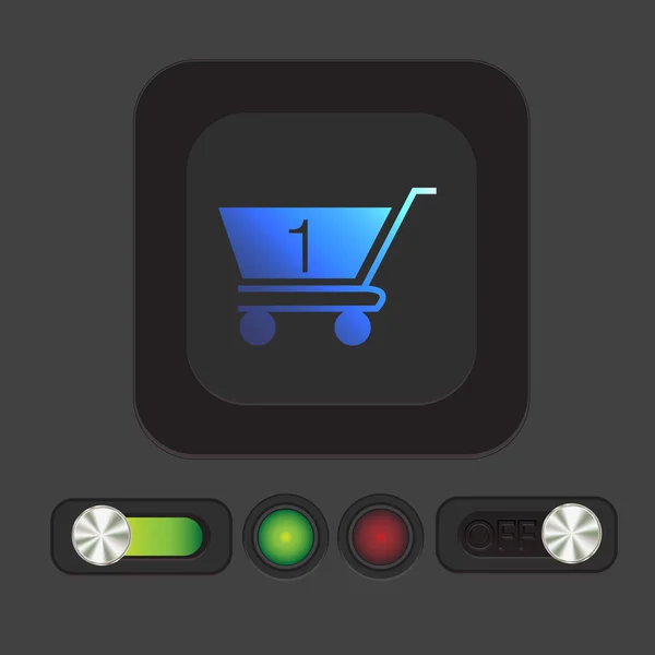 Shopping cart icon — Stock Vector