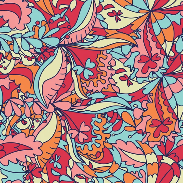Motif floral abstrait dessiné à la main — Image vectorielle
