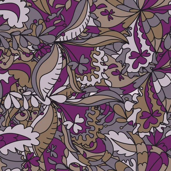 Абстрактный ручной рисунок волны цветочный узор — стоковый вектор