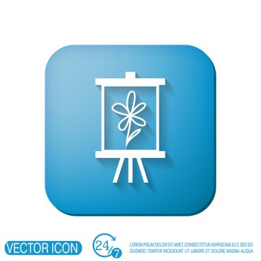 şövale resmi ile. simge resim