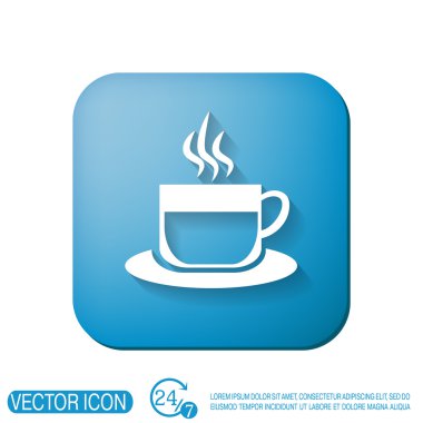 Bir bardak sıcak içecek.