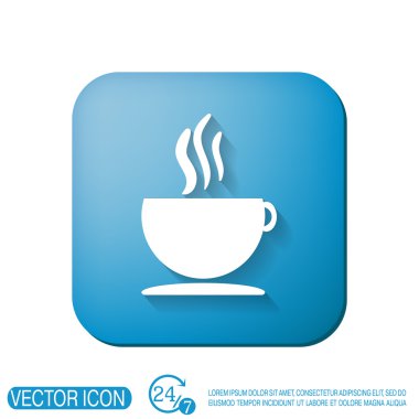 Bir bardak sıcak içecek.