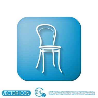 sandalye simge. sembol mobilya