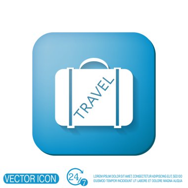 bir bavul seyahat için sembolü