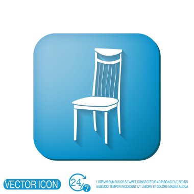 sandalye simge. sembol mobilya
