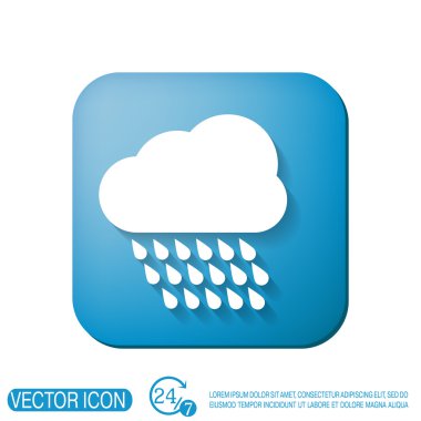 Bulut yağmuru hava simgesi