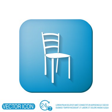 sandalye simge. sembol mobilya