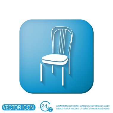 sandalye simge. sembol mobilya