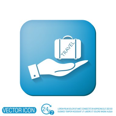 bir bavul seyahat için sembolü