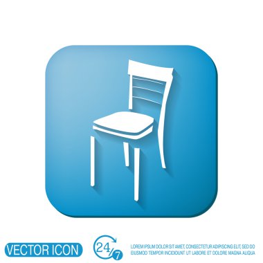 sandalye simge. sembol mobilya