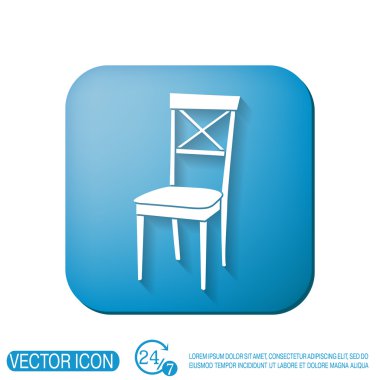 sandalye simge. sembol mobilya