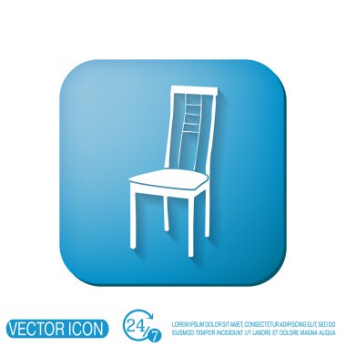 sandalye simge. sembol mobilya