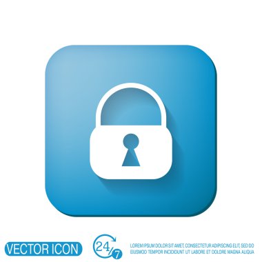 Asma kilit simgesi simgesi