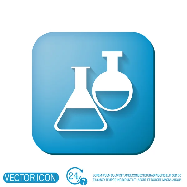 Medicina o química de la bombilla del frasco — Vector de stock