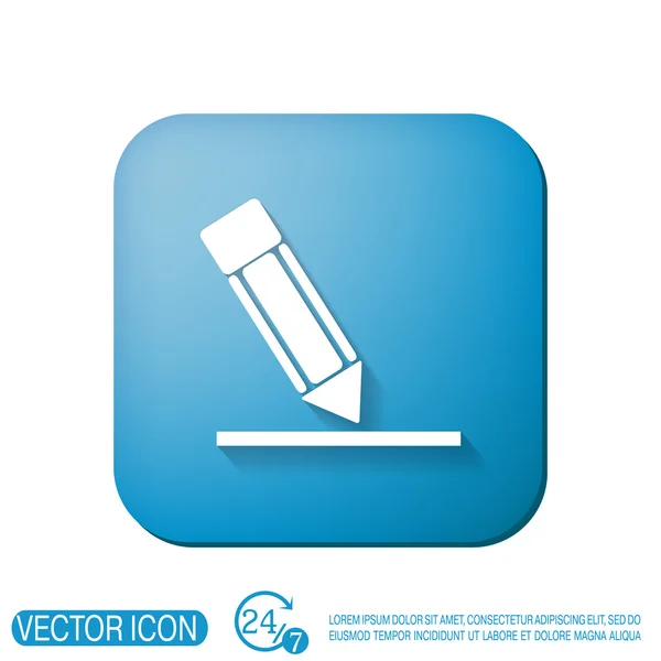 Pen or pencil writing on a sheet — Stock Vector