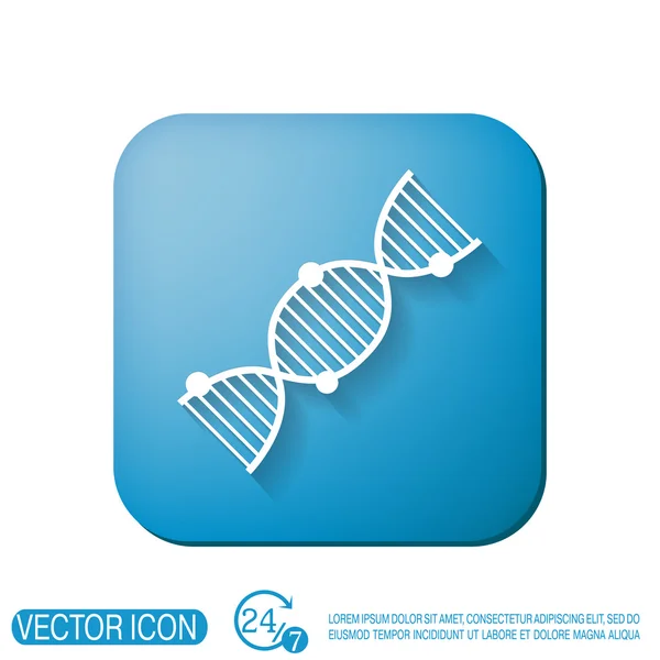 DNA-helix. medisch onderzoek karakter — Stockvector