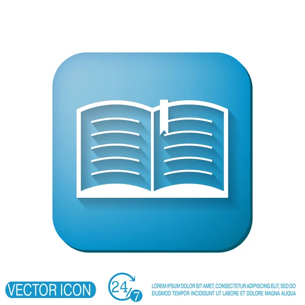 Open boek icoon — Stockvector