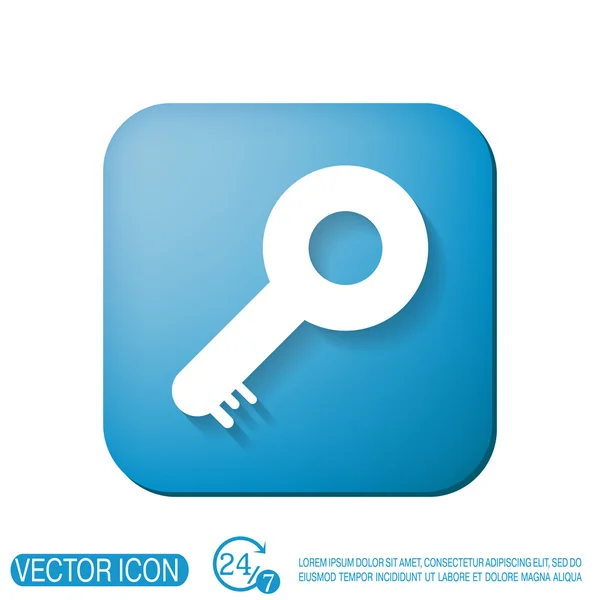 Nyckelsymbol ikonen — Stock vektor