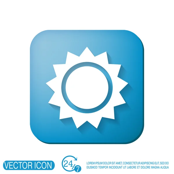 Pictogram van het weer. zon — Stockvector