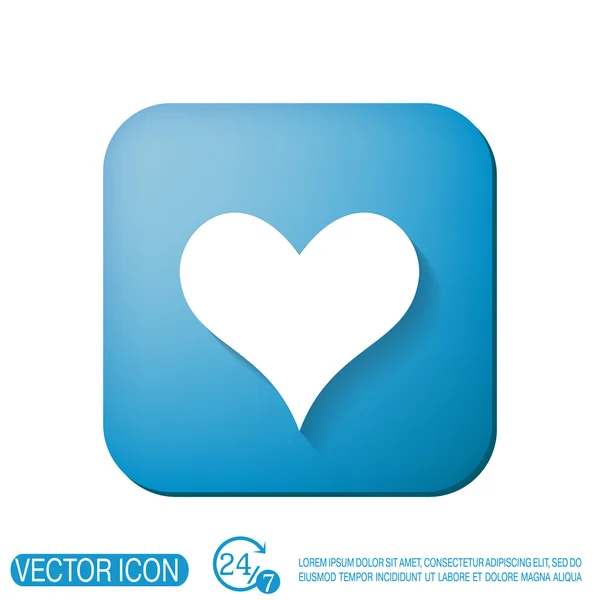 Signo del icono del corazón — Vector de stock