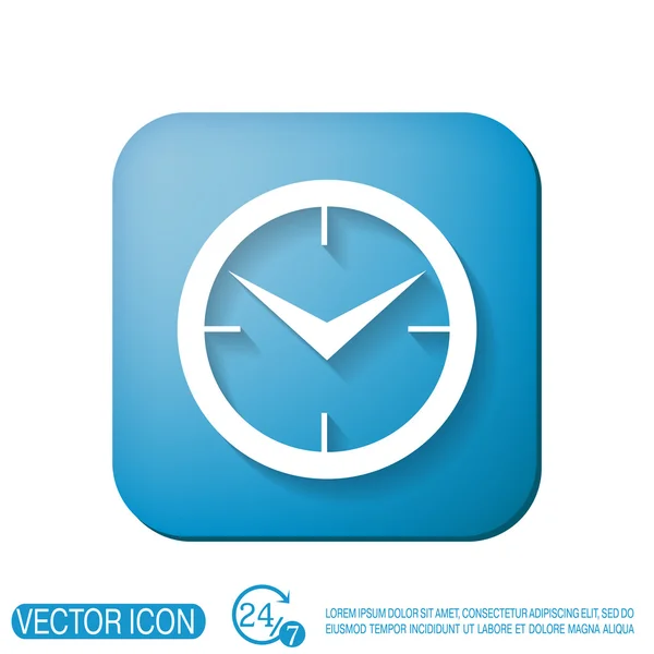 Klok, pictogram horloge — Stockvector