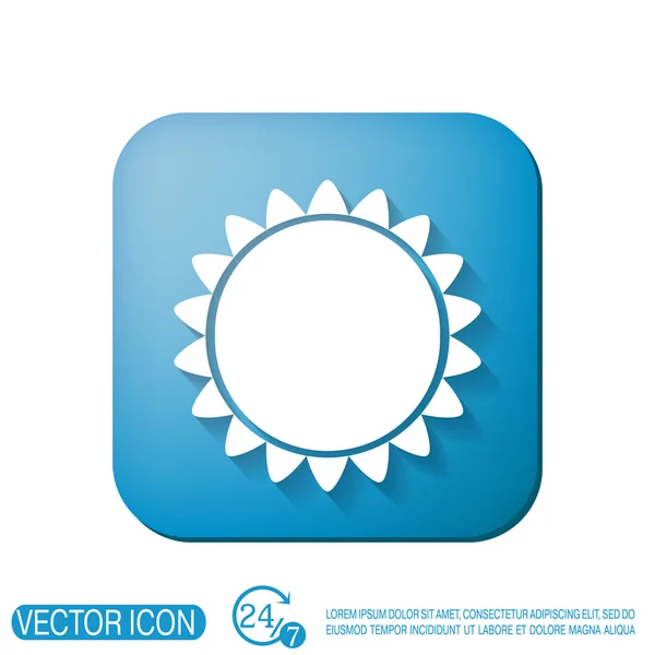 Pictogram van het weer. zon — Stockvector