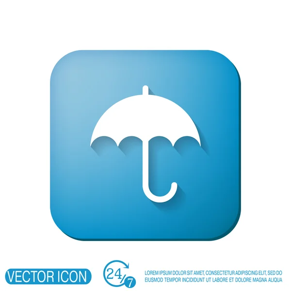 Paraplu pictogram. bescherming tegen regen — Stockvector