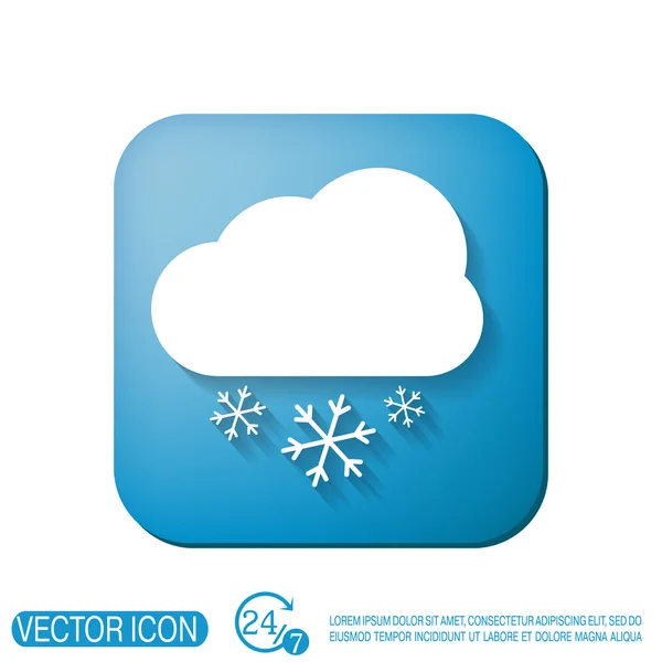 Weather icon, cloud snow — Stock Vector