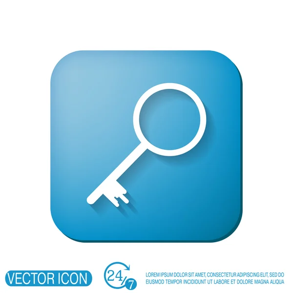 -sleutelsymbool pictogram — Stockvector