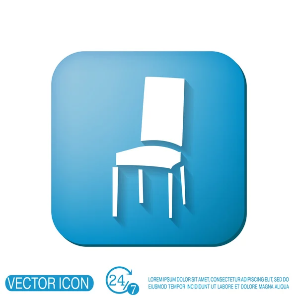 Stoel pictogram. symbool meubilair — Stockvector