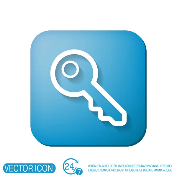 Nyckelsymbol ikonen — Stock vektor