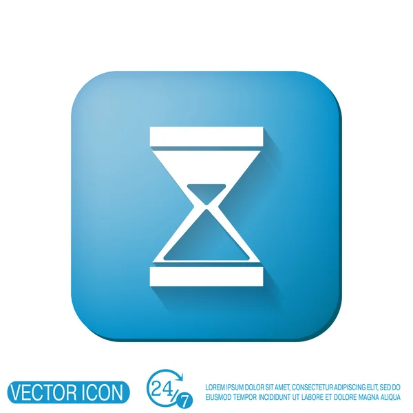 Hourglass waiting, icon expectations — Stock Vector