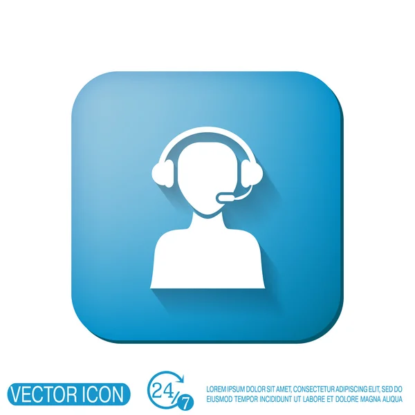 Avatar de support client — Image vectorielle