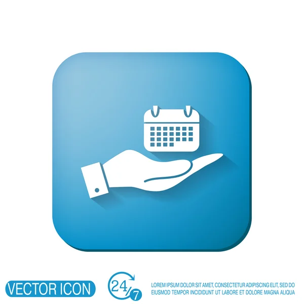 Hand holding a calendar — Stock Vector