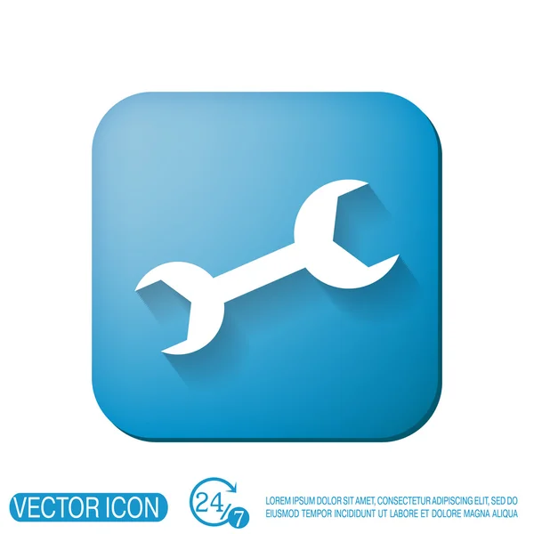 Wrench, symbol settings — Stock Vector