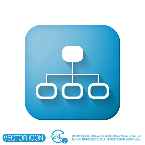 Server netwerkpictogram — Stockvector