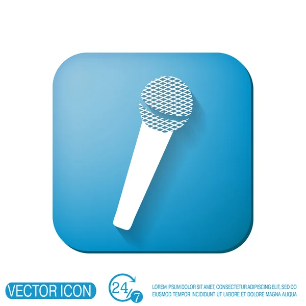 Microphone. symbole musical chant — Image vectorielle