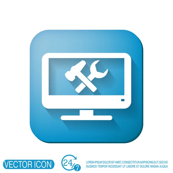 Pictogram computerinstellingen — Stockvector